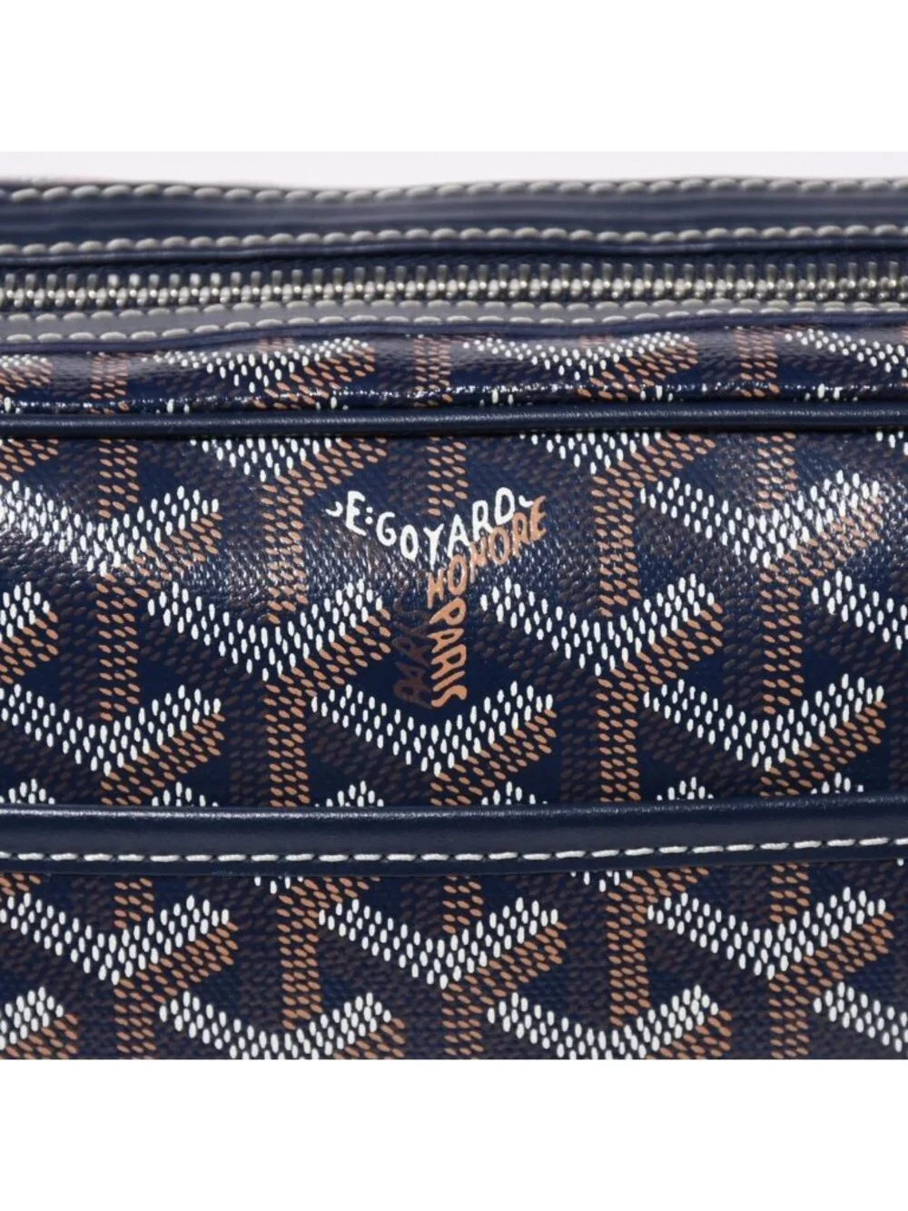 Goyard Cup Vert PM Shoulder Bag Navy Silver